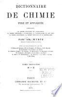 Dictionnaire de chimie pure et appliquée comprenant