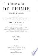 Dictionnaire de chimie pure et appliquée
