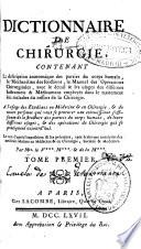Dictionnaire de chirurgie ...
