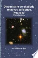 Dictionnaire de citations relatives au Monde Nouveau