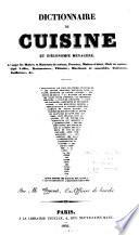 Dictionnaire de cuisine et d'économie ménagère