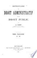 Dictionnaire de droit administratif et de droit public