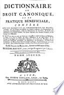 Dictionnaire de droit canonique et de pratique bénéficiale
