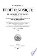 Dictionnaire de Droit Canonique