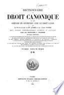 Dictionnaire de droit canonique