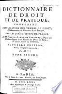 Dictionnaire de droit et de pratique