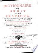 Dictionnaire de droit et de pratique