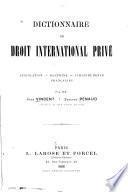 Dictionnaire de droit international privé