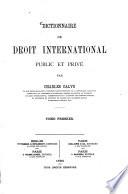 Dictionnaire de Droit International public et privé