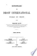Dictionnaire de droit international public et privé