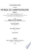 Dictionnaire de droit public et administratif