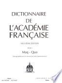 Dictionnaire de l'Académie française: Maq-Quo