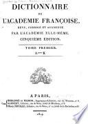 Dictionnaire de l'Académie françoise,