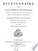 DICTIONNAIRE DE L'ACADÉMIE FRANÇOISE