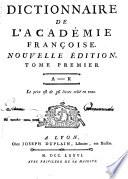 Dictionnaire de l'Académie françoise