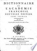 Dictionnaire de l'Académie françoise