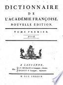 Dictionnaire de l'Académie Françoise