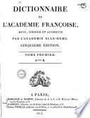 Dictionnaire de l'Académie françoise