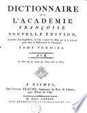 DICTIONNAIRE DE L'ACADÉMIE FRANÇOISE