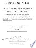 Dictionnaire de l'Académie Françoise