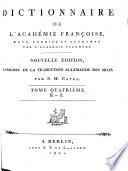 Dictionnaire de l'Académie Françoise. Nouvelle édition, augmentée d'un supplément, etc