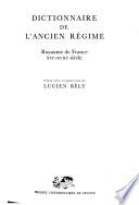 Dictionnaire de l'Ancien Régime