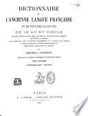 Dictionnaire de l'ancienne langue française et de tous ses dialectes du IXe au XVe siècle
