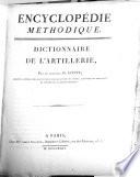 Dictionnaire de l'artillerie