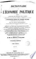 Dictionnaire de l'économie politique, 1