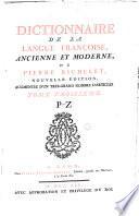 Dictionnaire de la langue française ancienne et moderne