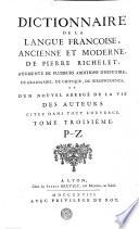 Dictionnaire de la langue françoise, ancienne et moderne