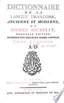 Dictionnaire de la langue françoise, ancienne et moderne
