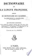Dictionnaire de la langue françoise