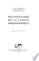 Dictionnaire de la langue philosophique