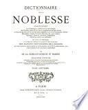 Dictionnaire de la noblesse ... de France