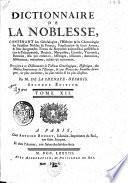 Dictionnaire de la noblesse