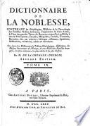 Dictionnaire de la noblesse