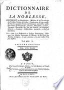 Dictionnaire de la noblesse