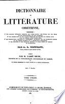 Dictionnaire de littérature chrétienne
