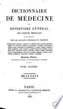 Dictionnaire de médecine ou Répertoire général des sciences médicales considérées sous le rapport théorique et pratique