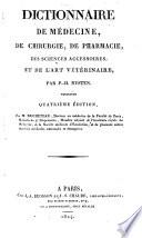 Dictionnaire de médicine de chirurgie de pharmacie ...