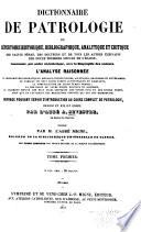 Dictionnaire de patrologie