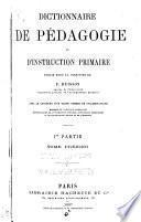Dictionnaire de pédagogie et d'instruction primaire