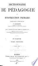 Dictionnaire de pédagogie et d'instruction primaire