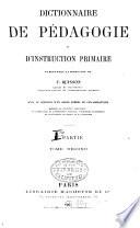 Dictionnaire de pédagogie et d'instruction primaire