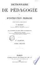 Dictionnaire de pédagogie et d'instruction primaire