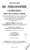 Dictionnaire de philosophie catholique ...