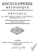 Dictionnaire de physique. Paris 1793-1822. 4 Vol