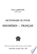 Dictionnaire de poche Indonésien-Français