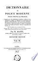 Dictionnaire de police moderne pour toute la France